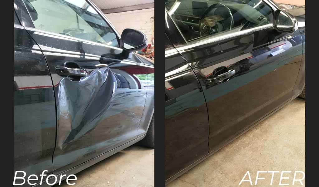 Paintless Car Dent Repair before and after